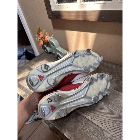 Adidas Q16486 Power Alley 4 Cleats Men's Baseball Red/White Size 12 - Picture 5 of 5